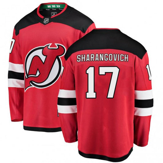 Yegor Sharangovich New Jersey Devils 17 Jersey product image 1, provided for visual reference and product detail review