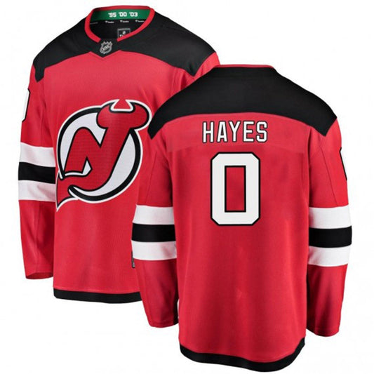 Zachary Hayes New Jersey Devils 0 Jersey product image 1, provided for visual reference and product detail review