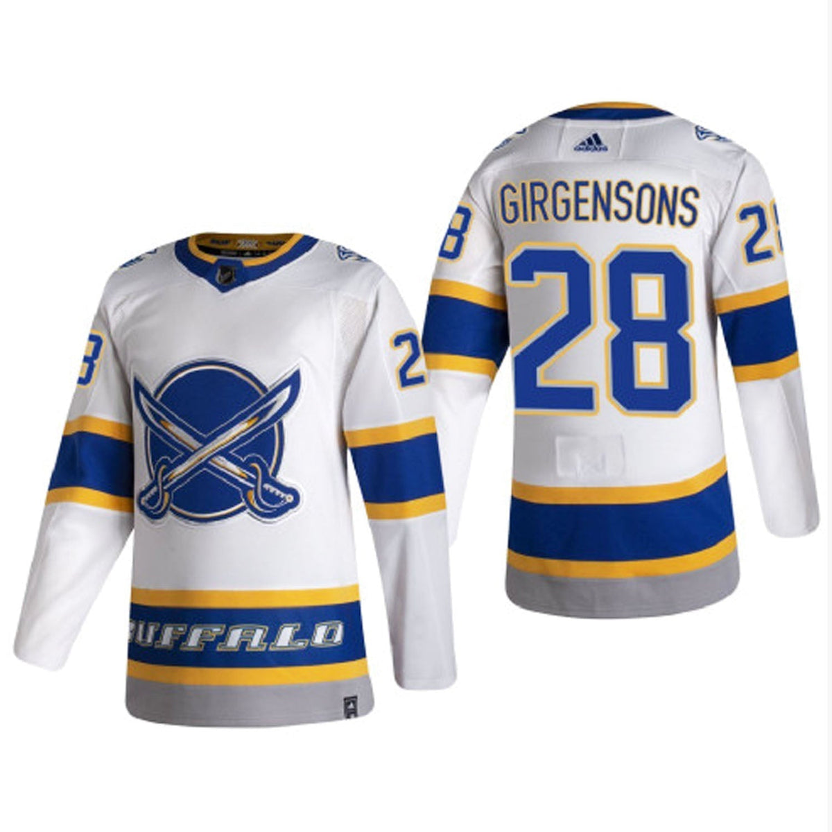 Zemgus Girgensons Buffalo Sabres 28 Jersey product image 3, provided for visual reference and product detail review