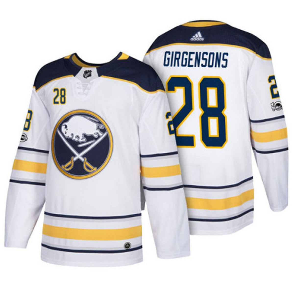Zemgus Girgensons Buffalo Sabres 28 Jersey product image 2, provided for visual reference and product detail review