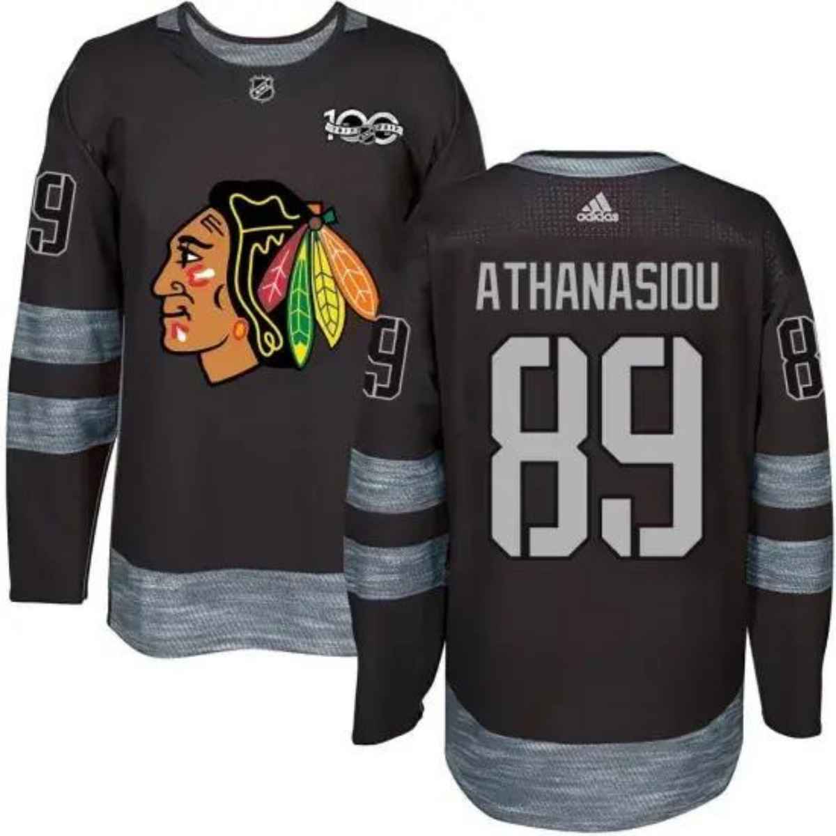 Andreas Athanasiou Chicago Blackhawks 89 Jersey product image 3, provided for visual reference and product detail review