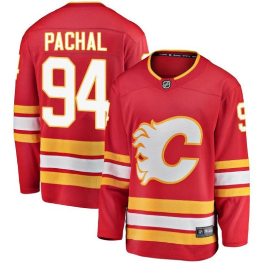Brayden Pachal Calgary Flames 94 Jersey product image 1, provided for visual reference and product detail review
