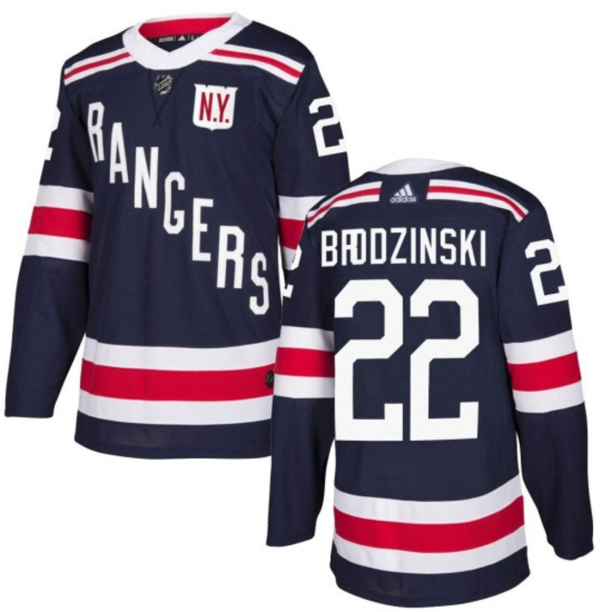 Jonny Brodzinski New York Rangers 22 Jersey product image 6, provided for visual reference and product detail review
