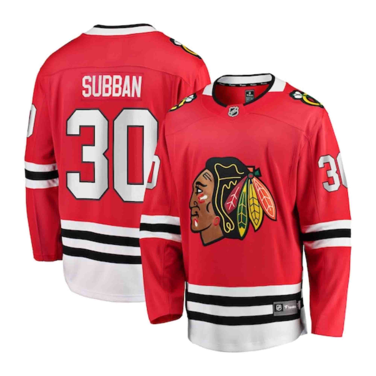 Malcolm Subban Chicago Blackhawks 30 Jersey product image 1, provided for visual reference and product detail review