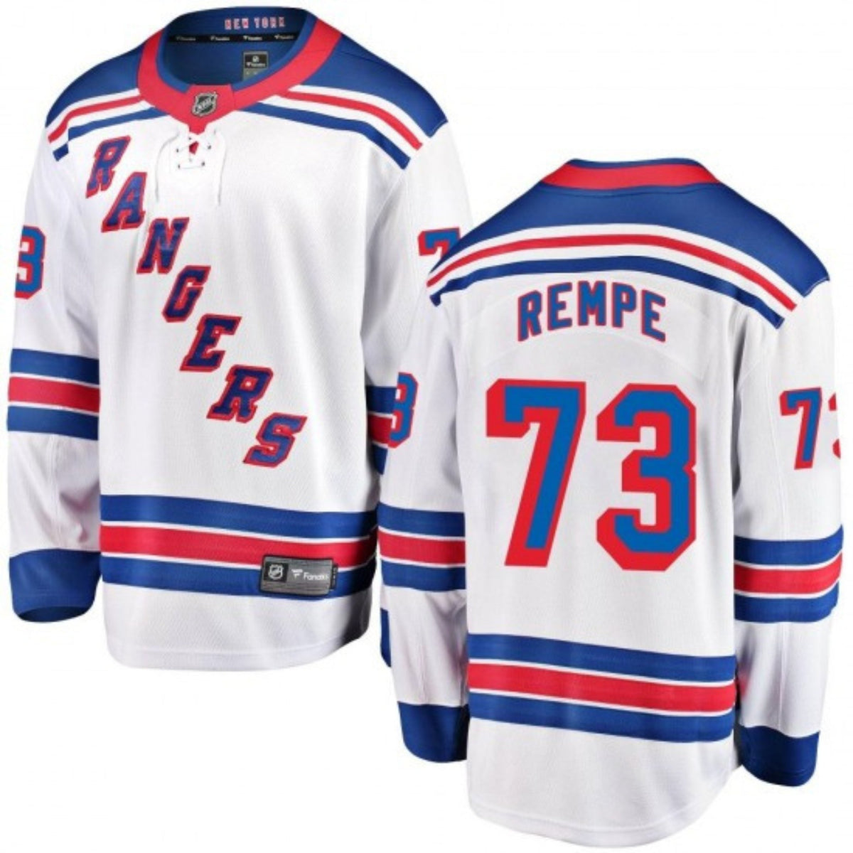Matt Rempe New York Rangers 73 Jersey product image 3, provided for visual reference and product detail review