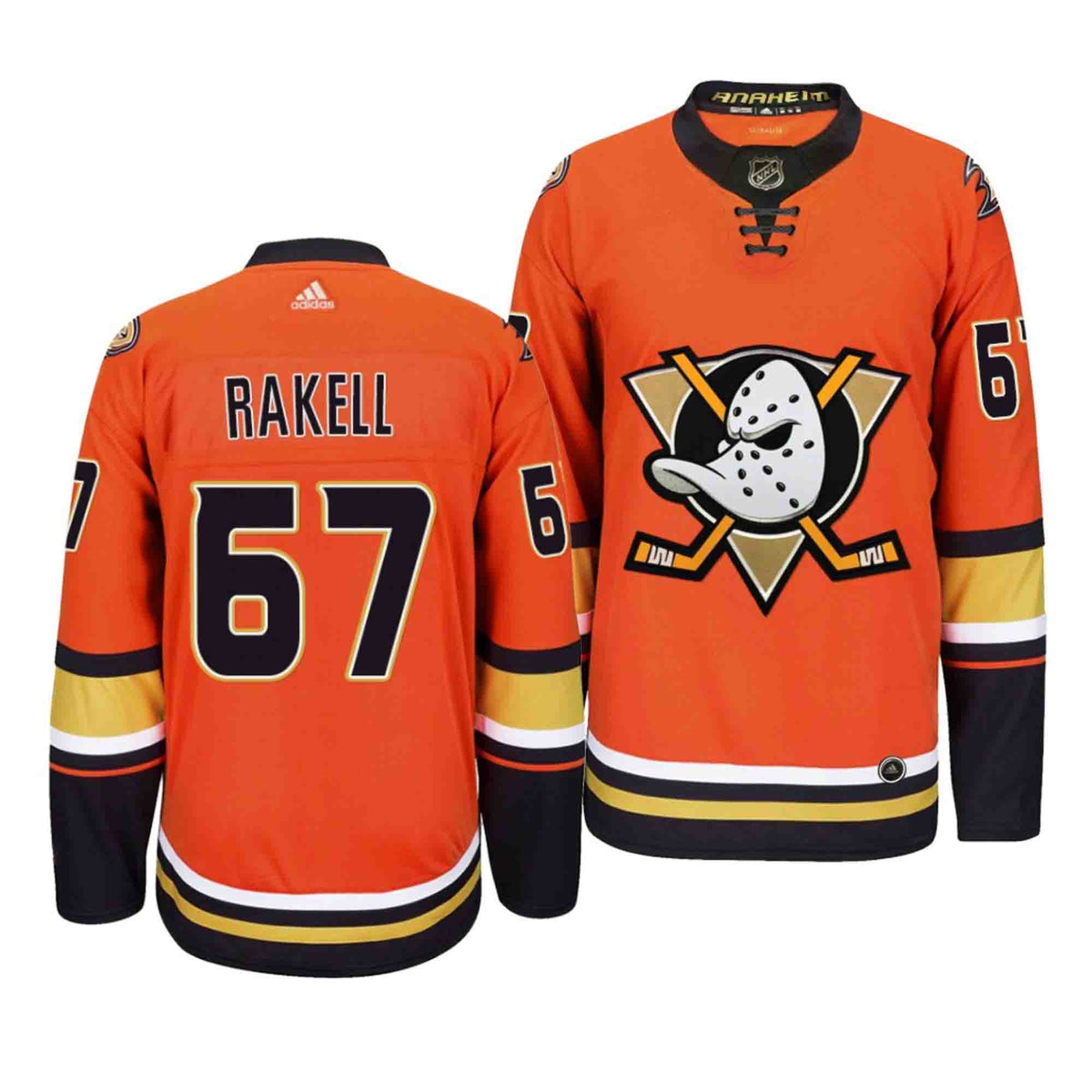 Rickard Rakell Anaheim Ducks 67 Jersey product image 2, provided for visual reference and product detail review