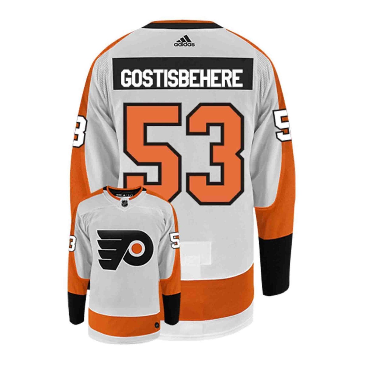 Shayne Gostisbehere Philadelphia Flyers 53 Jersey product image 2, provided for visual reference and product detail review