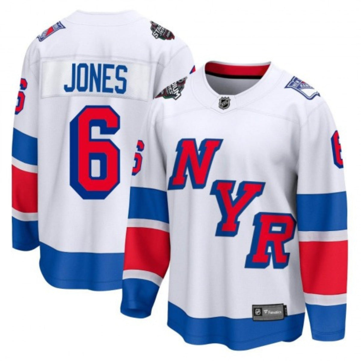 Zac Jones New York Rangers 6 Jersey product image 4, provided for visual reference and product detail review