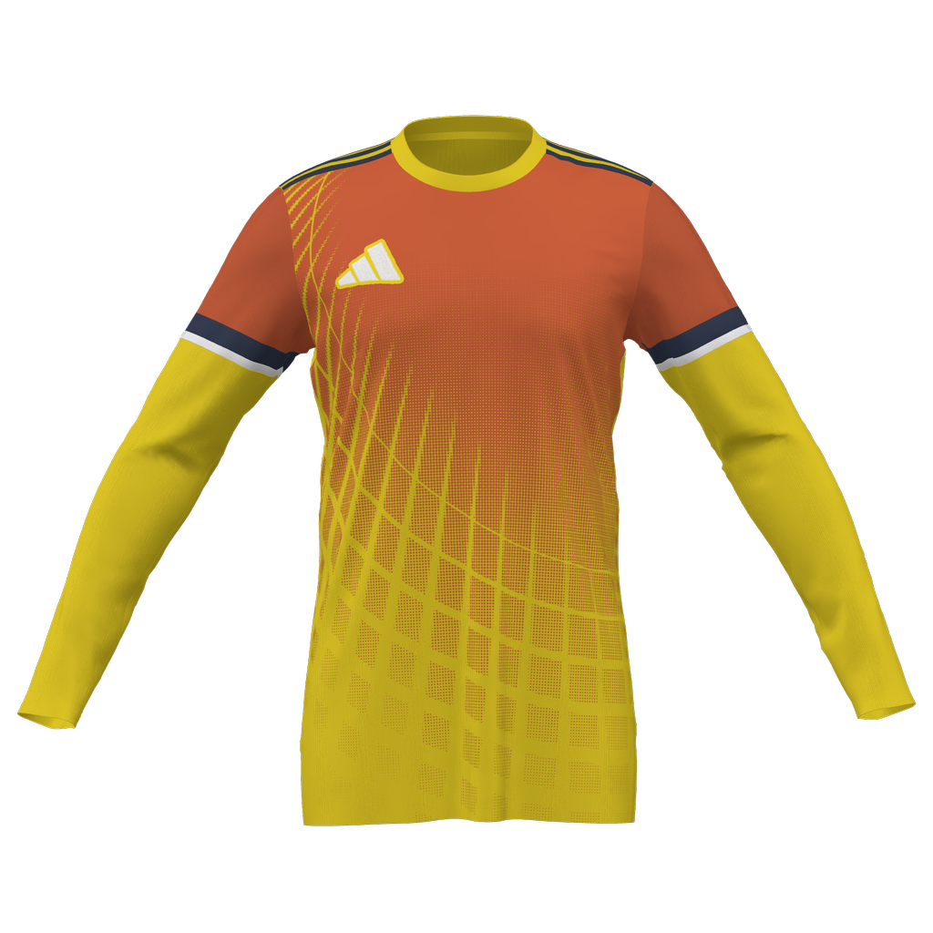 adidas Youth Squadra 25 GK Custom Jersey San Ramon FC- Ylw/Org product image 1, provided for visual reference and product