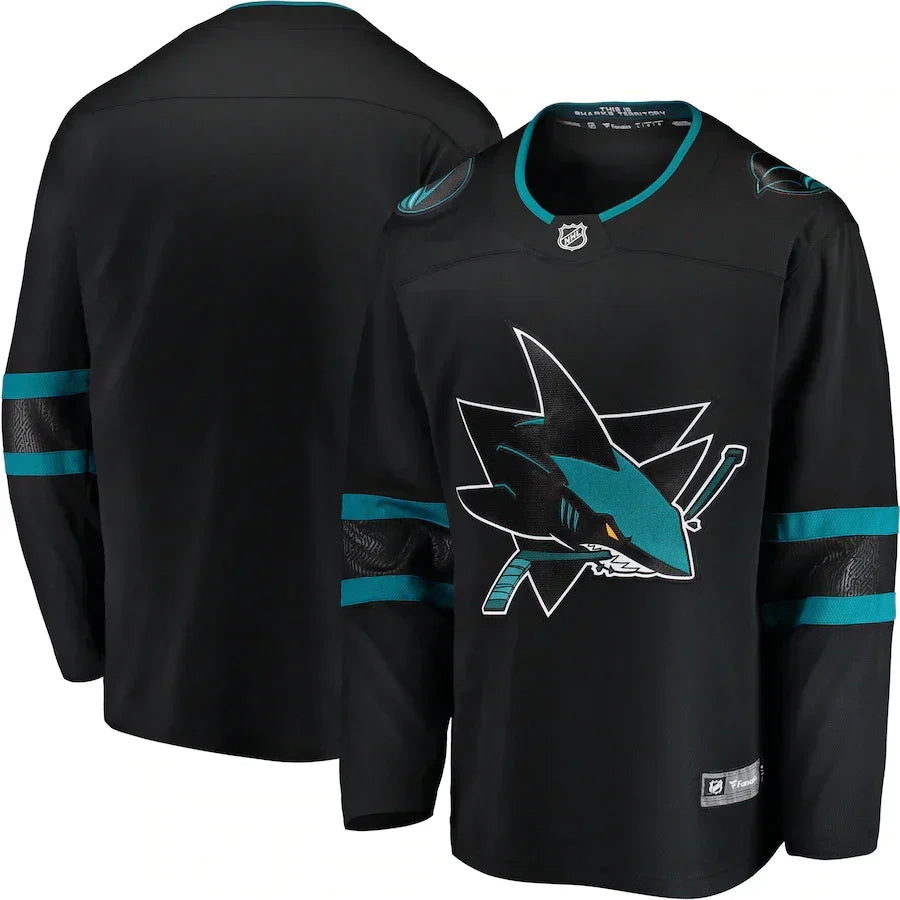 San Jose Sharks Custom Jersey product image 2, provided for visual reference and product detail review