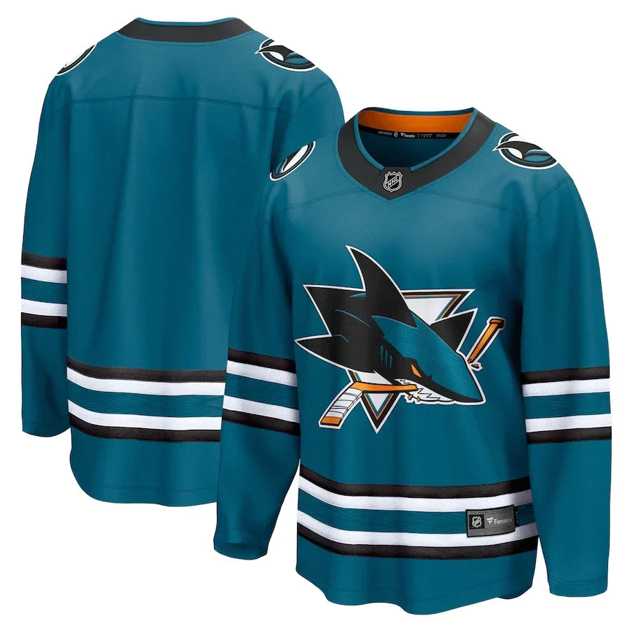 San Jose Sharks Custom Jersey product image 1, provided for visual reference and product detail review