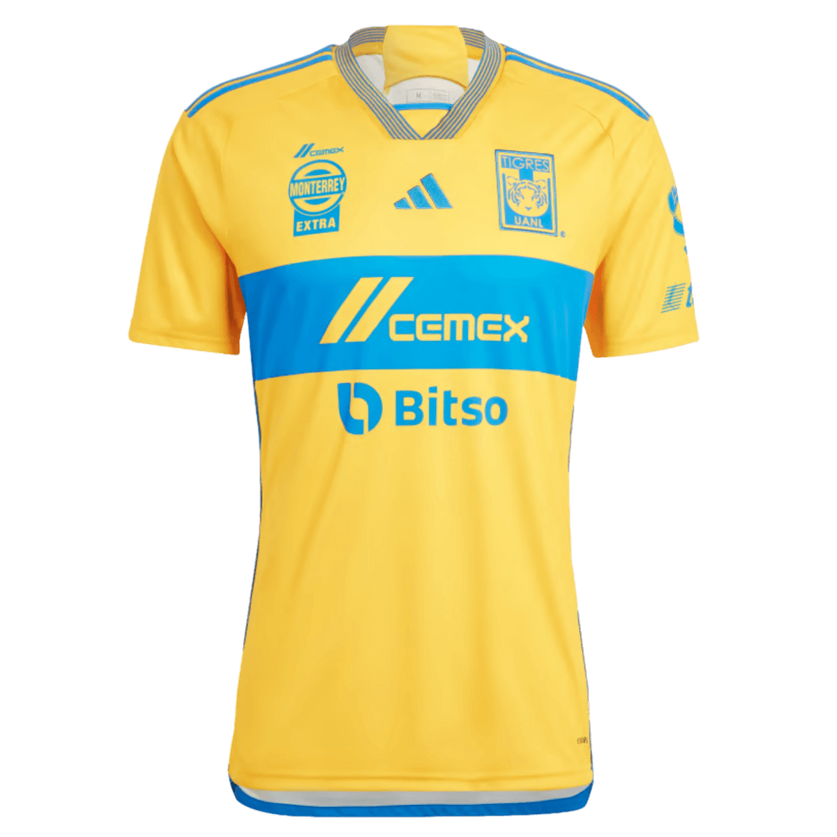 Adidas Tigres TUANL 23/24 Home Jersey product image 1, provided for visual reference and product detail review