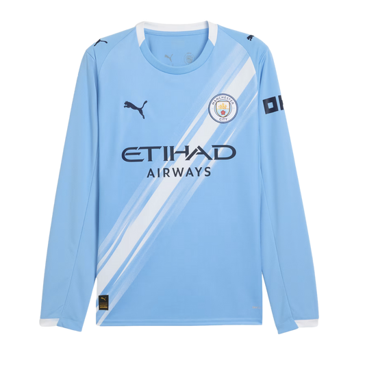 Puma Manchester City 25/26 Long Sleeve Home Jersey product image 1, provided for visual reference and product detail review