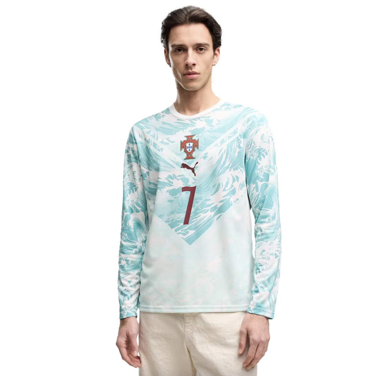 Puma Portugal 2026 Ronaldo Long Sleeve Away Jersey product image 3, provided for visual reference and product detail review