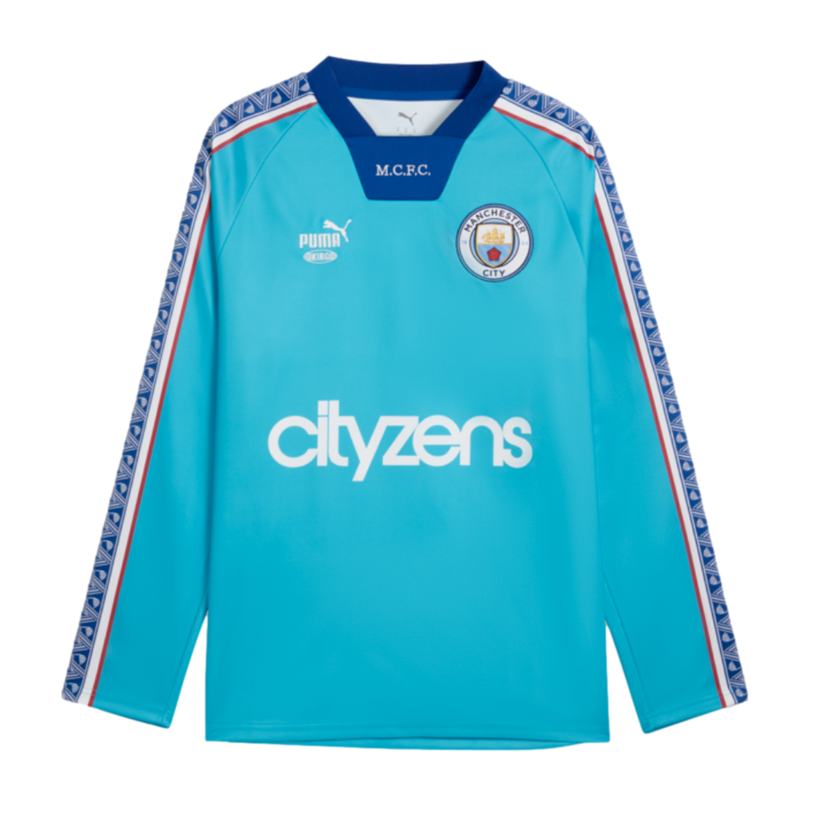 Puma Manchester City King Long Sleeve Jersey product image 1, provided for visual reference and product detail review