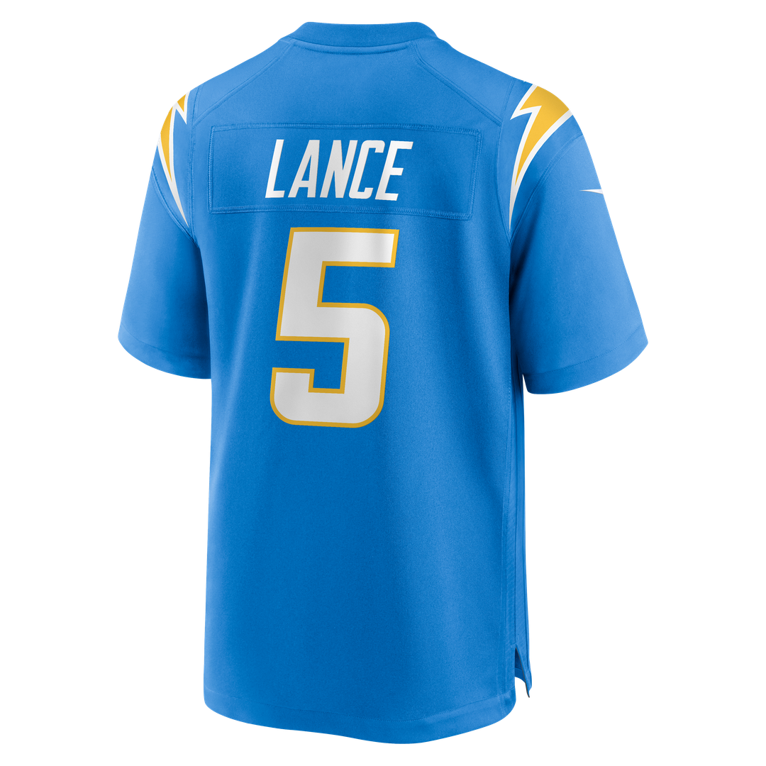 Los Angeles Chargers Trey Lance Nike Powder Blue Game Jersey product image 3
