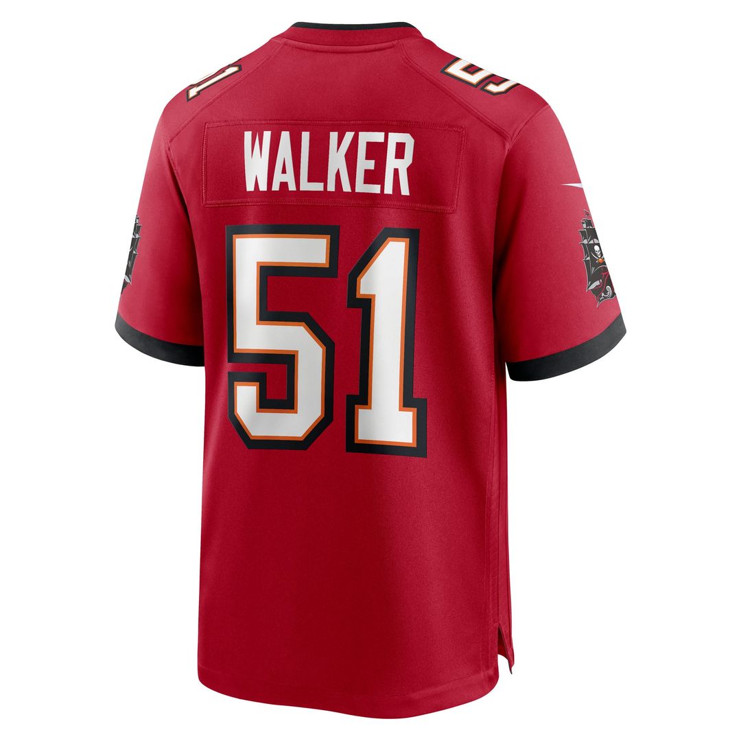 Men's Tampa Bay Buccaneers David Walker Nike Red Team Game product image 3