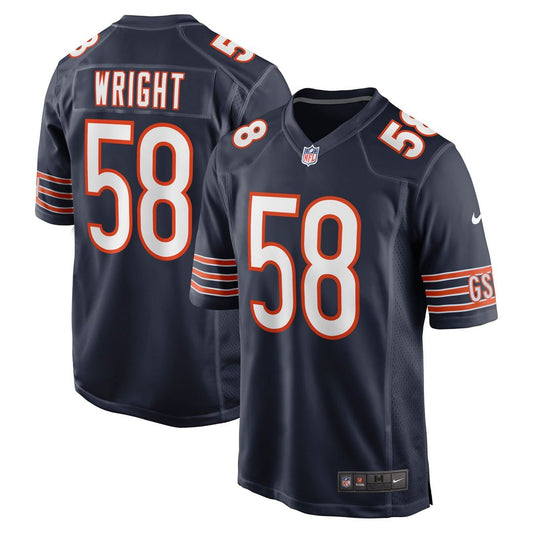 Men's Chicago Bears Darnell Wright Nike Navy Game Jersey product image 1