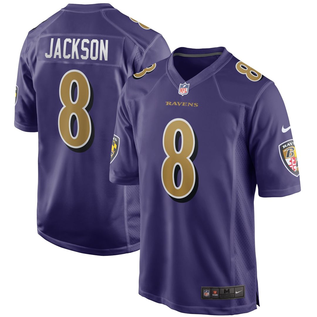 Men's Baltimore Ravens Lamar Jackson Nike White Game Jersey product image 7