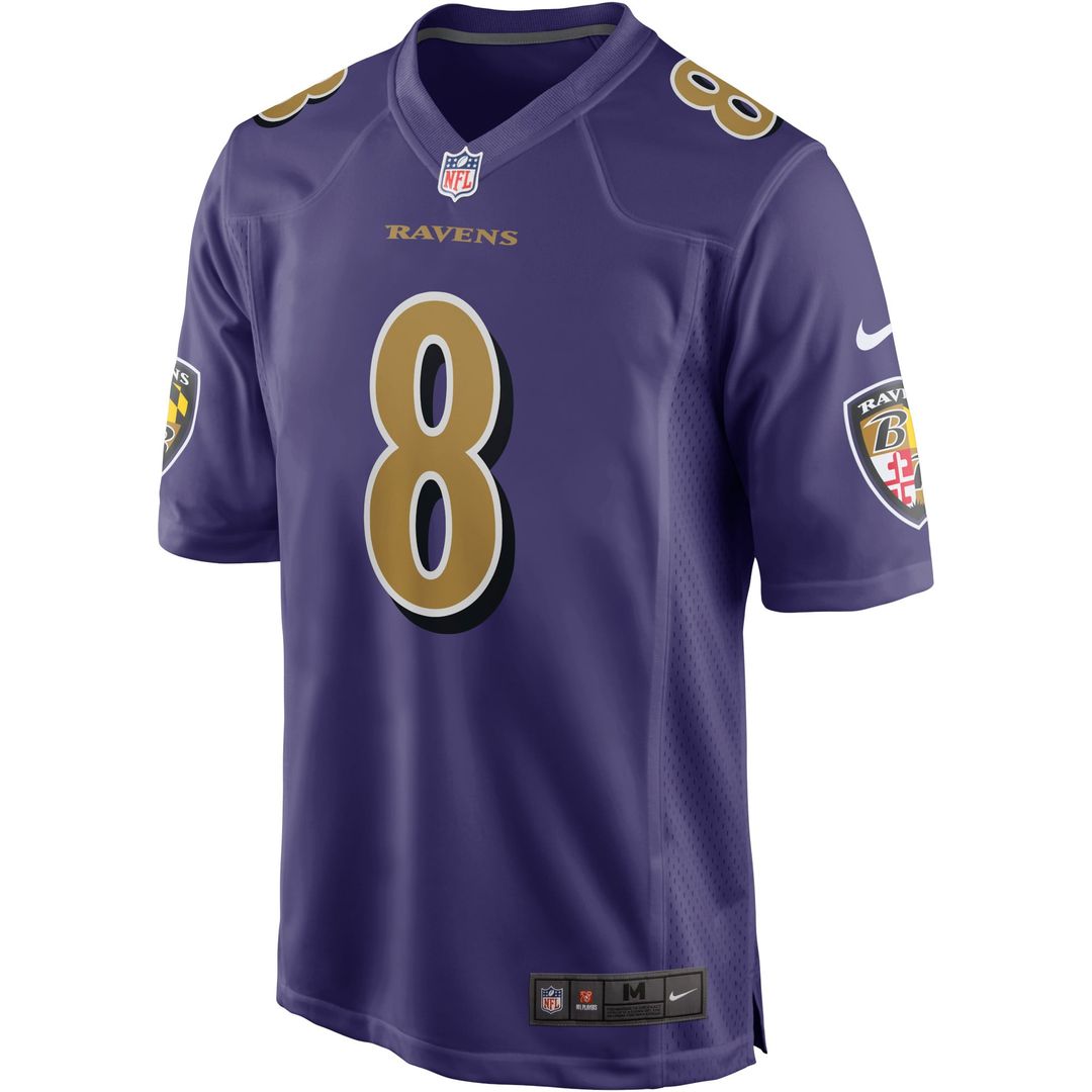 Men's Baltimore Ravens Lamar Jackson Nike White Game Jersey product image 8