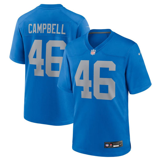 Men's Detroit Lions Jack Campbell Nike Blue Alternate Game product image 1