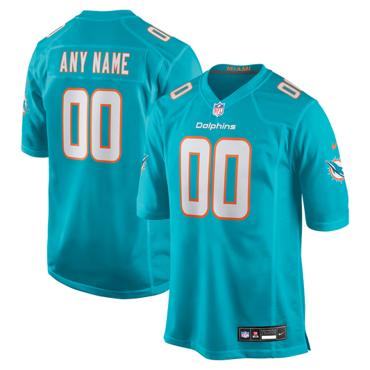 Miami Dolphins Nike Aqua Custom Jersey product image 1