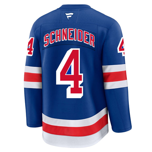Braden Schneider New York Rangers Fanatics Premium Home Jersey product image 1, provided for visual reference and product