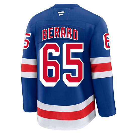 Brett Berard New York Rangers Fanatics Premium Home Jersey product image 1, provided for visual reference and product detail