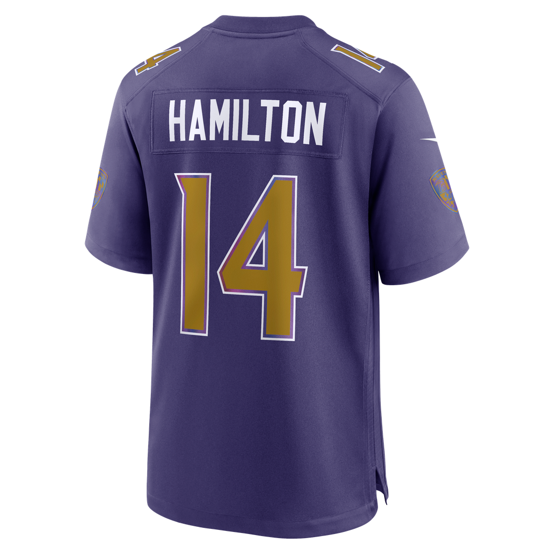 Men's Baltimore Ravens Kyle Hamilton Nike Black Alternate product image 13