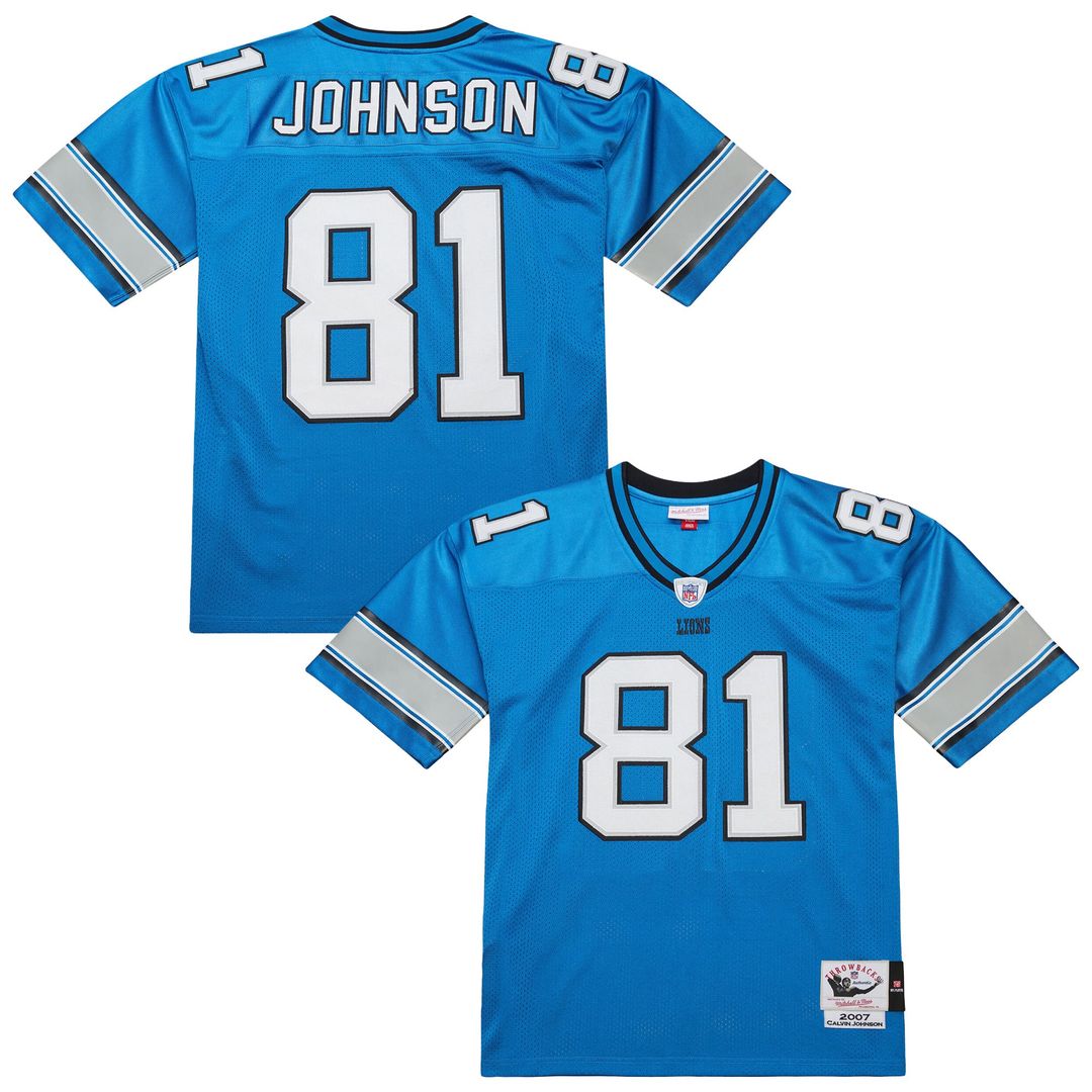 Men's Detroit Lions Calvin Johnson Mitchell & Ness Black product image 17