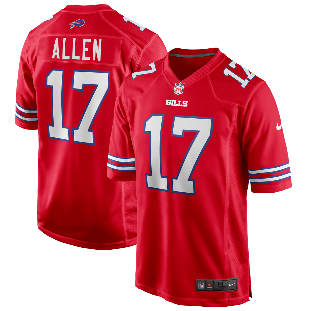 Men's Buffalo Bills Josh Allen Nike Red Alternate Game product image 14