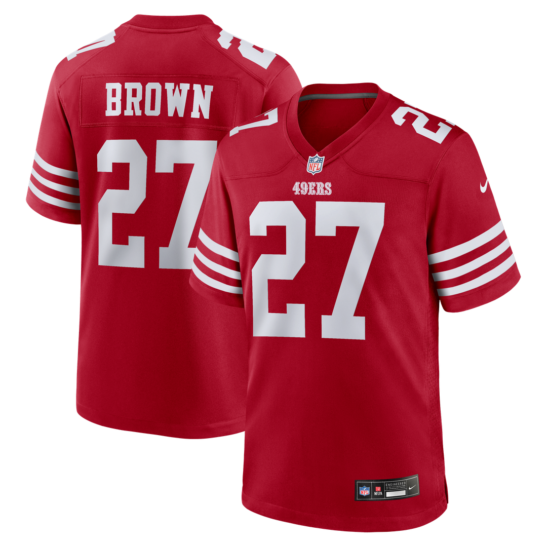 Men's San Francisco 49ers Ji'Ayir Brown Nike Scarlet Team product image 1