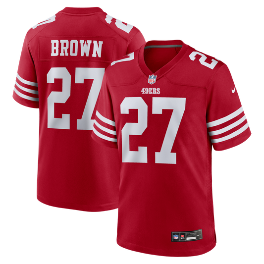 Men's San Francisco 49ers Ji'Ayir Brown Nike Scarlet Team product image 1