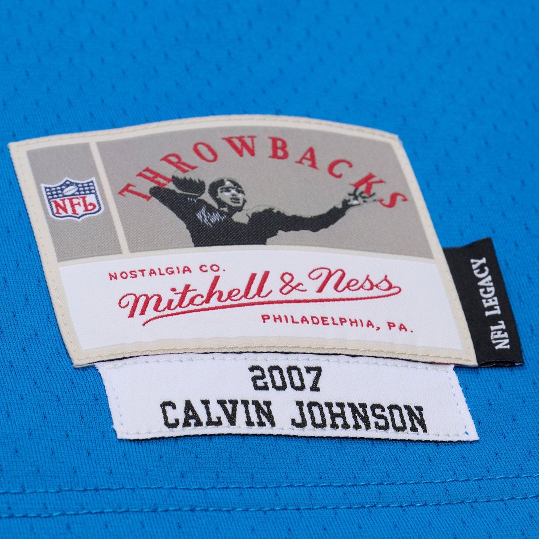 Men's Detroit Lions Calvin Johnson Mitchell & Ness Blue product image 6