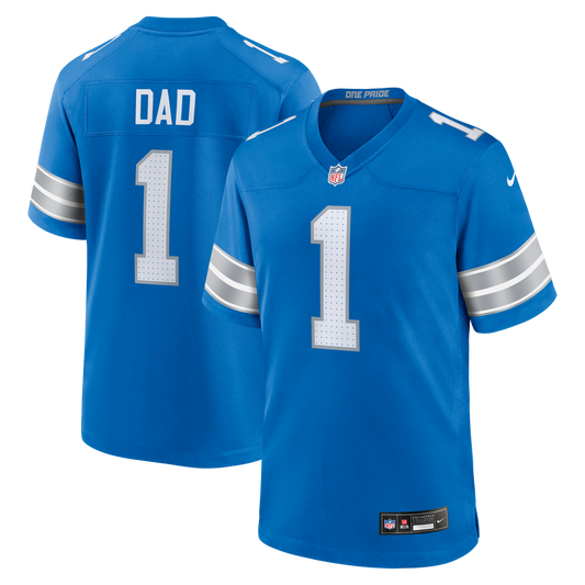 Men's Detroit Lions Number 1 Dad Nike Blue Game Jersey product image 1