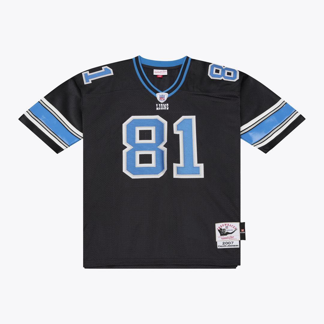 Men's Detroit Lions Calvin Johnson Mitchell & Ness Black product image 1