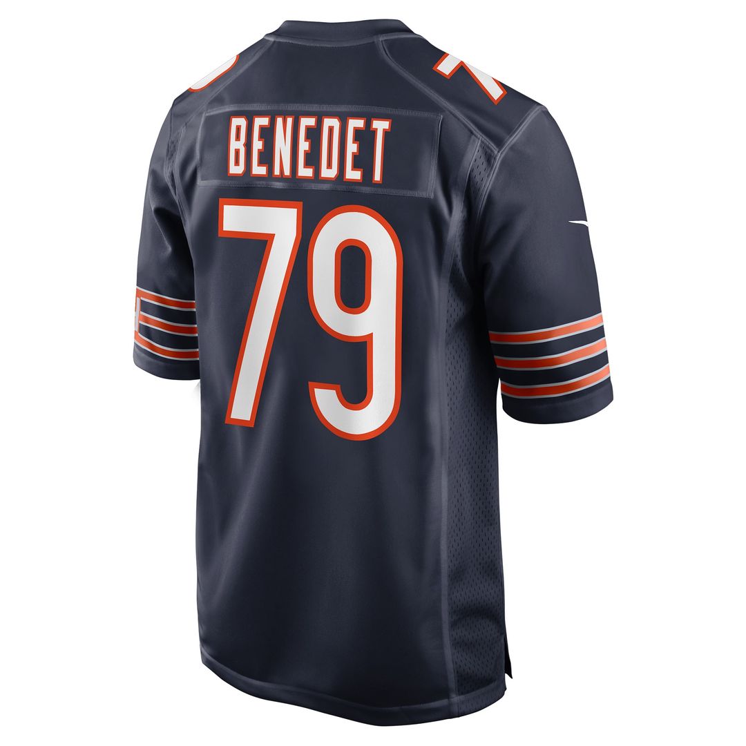 Chicago Bears Theo Benedet Nike Navy Game Jersey product image 3