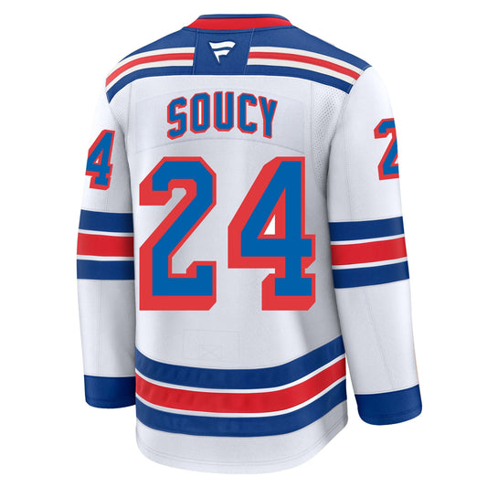 Carson Soucy New York Rangers Fanatics Premium Away Jersey product image 1, provided for visual reference and product detail