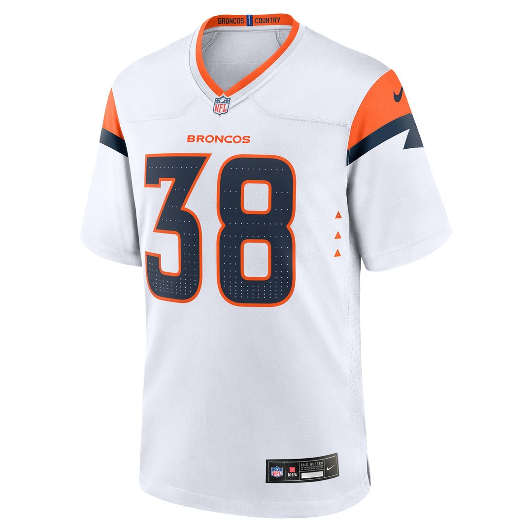 Men's Denver Broncos Jaleel McLaughlin Nike White Game product image 5