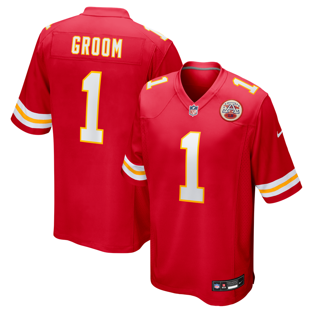 Kansas City Chiefs Number 1 Groom Nike Red Game Jersey product image 1