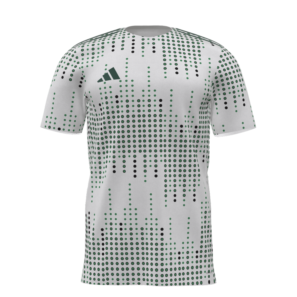 adidas Custom Graphic 25 Jersey Castro Valley SC - White product image 1, provided for visual reference and product detail