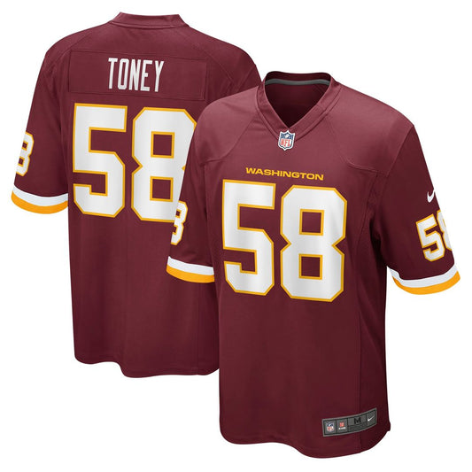 Washington Football Team Shaka Toney Nike Burgundy Game product image 1