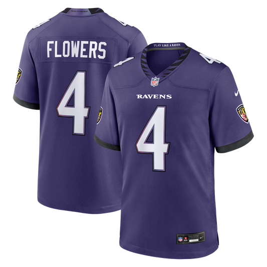Men's Baltimore Ravens Zay Flowers Nike Purple Team Game product image 1