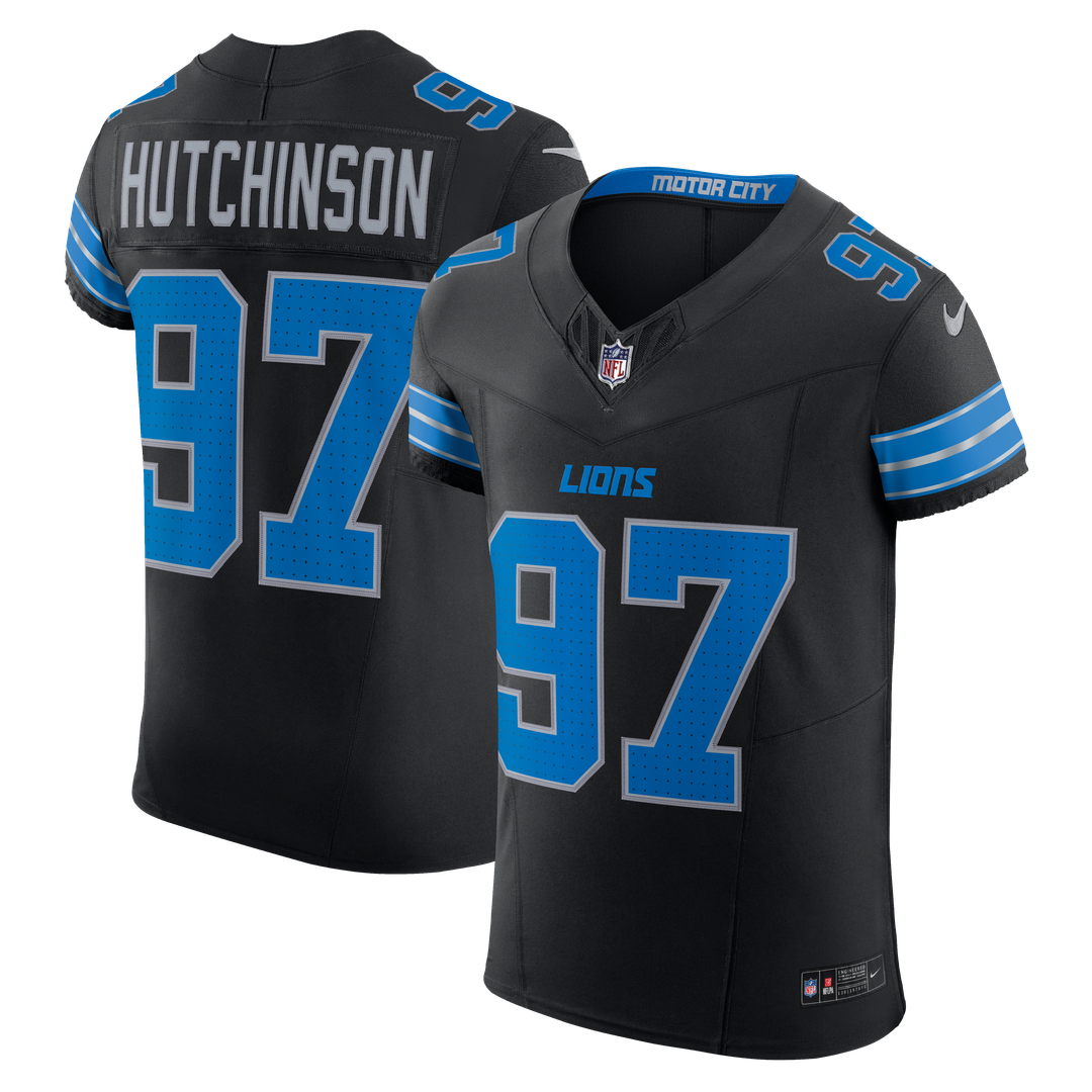 Men's Detroit Lions Aidan Hutchinson Nike Black Alternate product image 1