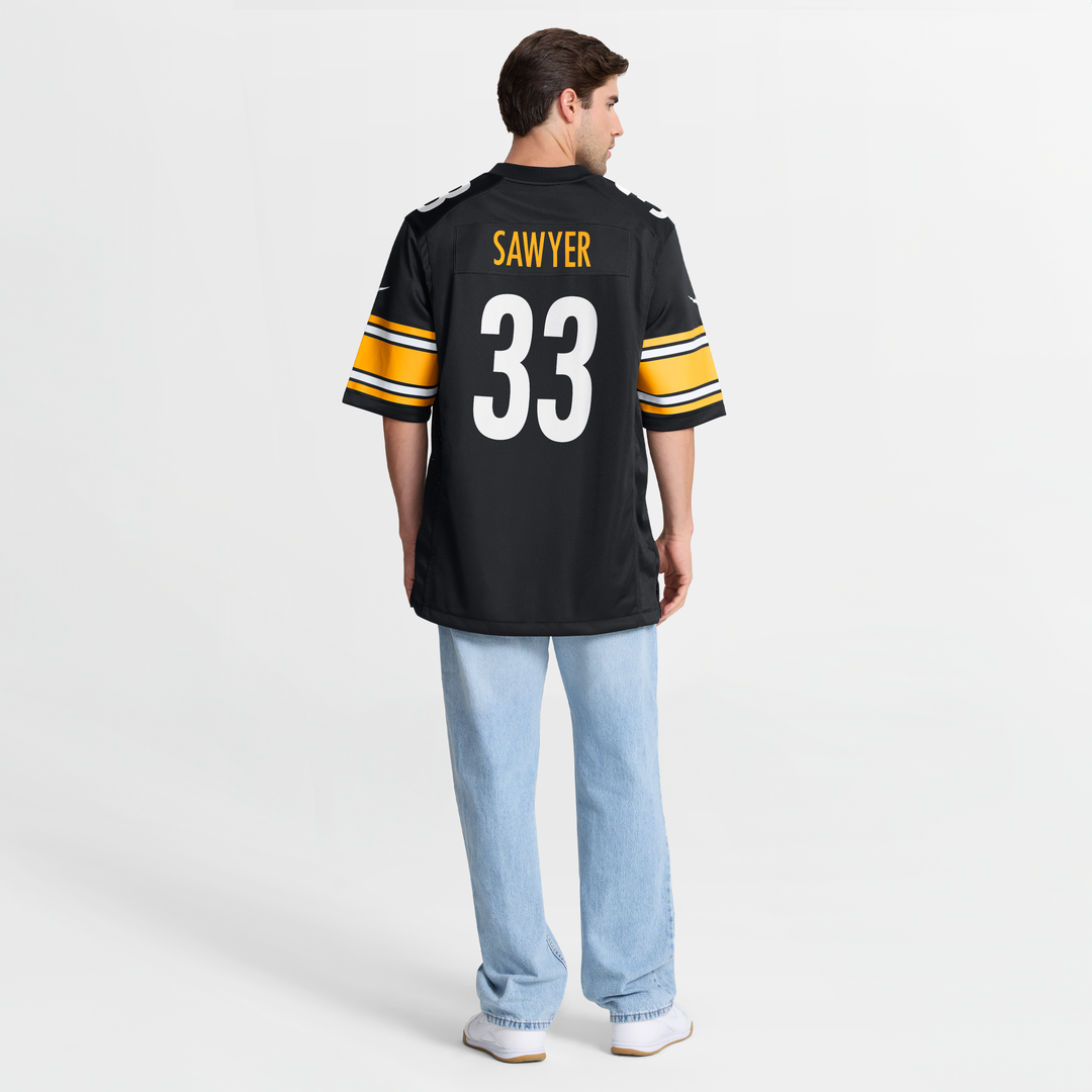 Men's Pittsburgh Steelers Jack Sawyer Nike Black Team Game product image 11