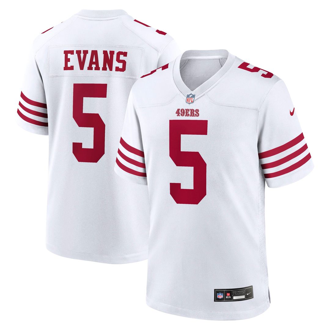 San Francisco 49ers Mike Evans Nike White Game Jersey product image 1
