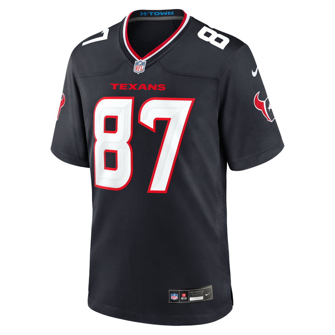 Men's Houston Texans Cade Stover Nike Navy Game Jersey product image 2