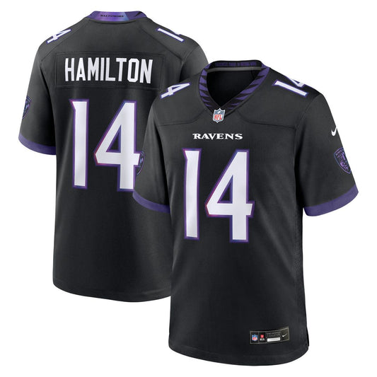 Men's Baltimore Ravens Kyle Hamilton Nike Black Alternate product image 1
