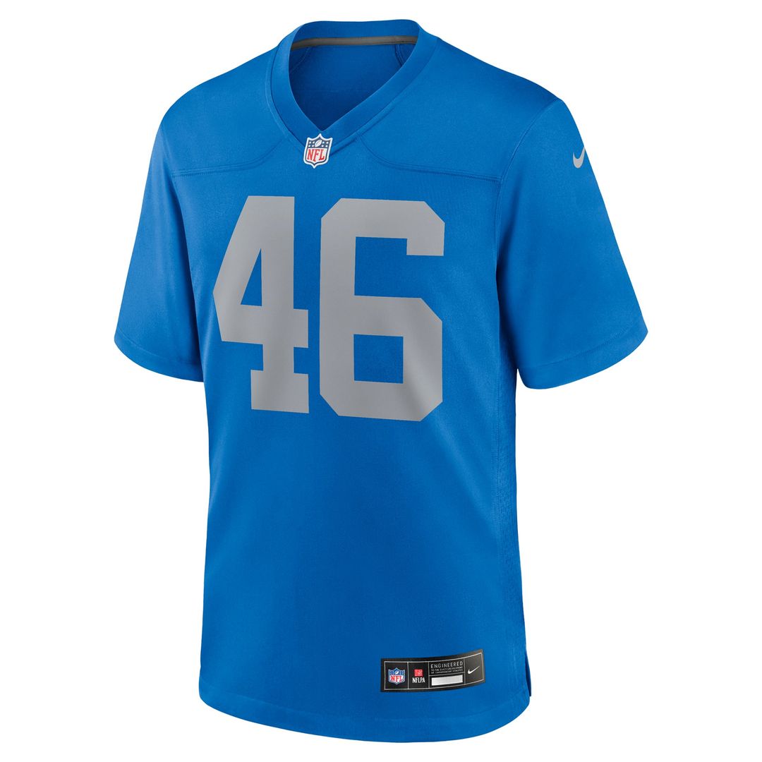 Men's Detroit Lions Jack Campbell Nike Blue Alternate Game product image 2