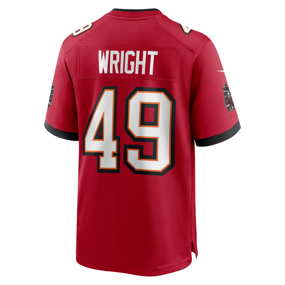 Tampa Bay Buccaneers Owen Wright Nike Red Game Jersey product image 3